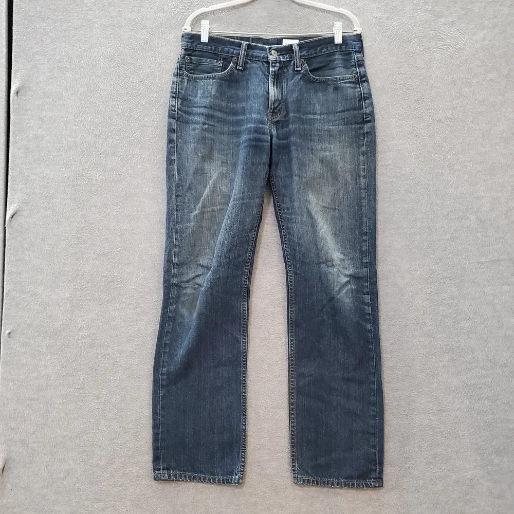 Levi's 514 Men Jeans 32x32 Blue Denim Tumbled Rigid Slim‎ Fit (34x31)
